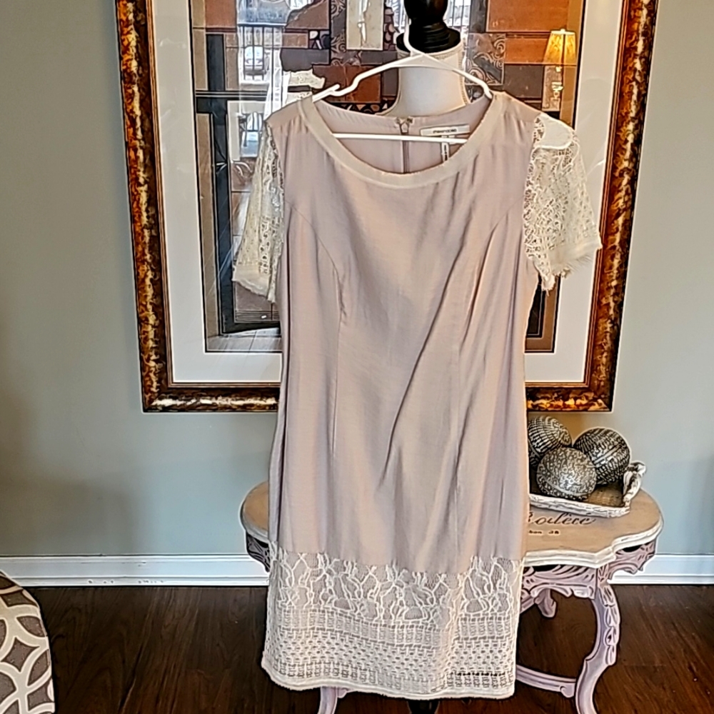 Like New - Max & Cleo Light violet and creme Dress 8